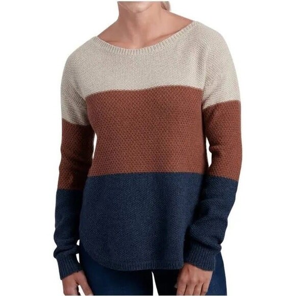 Kuhl Sweaters - KUHL Bella Striped Colorblock Chunky Sweater Womens Large